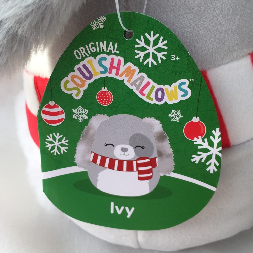 Ivy The Gray Dog Winter Squishmallow 7.5” NWT - Picture 3 of 4